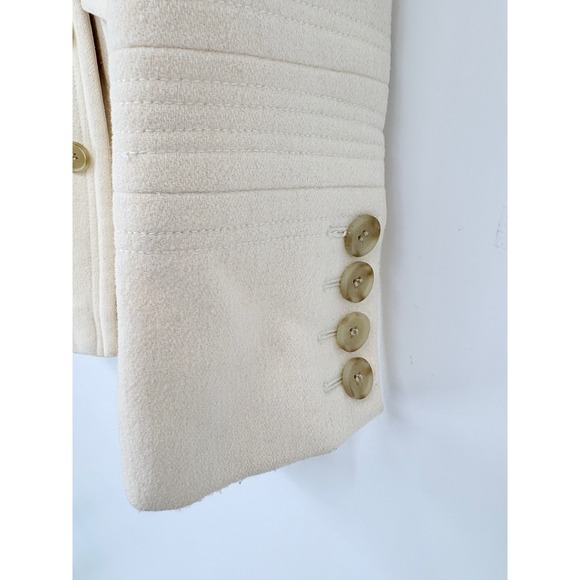 J .Crew Cream Wool Classic Lady Trench Peacoat Mid-Length 4 Vintage - Picture 7 of 16